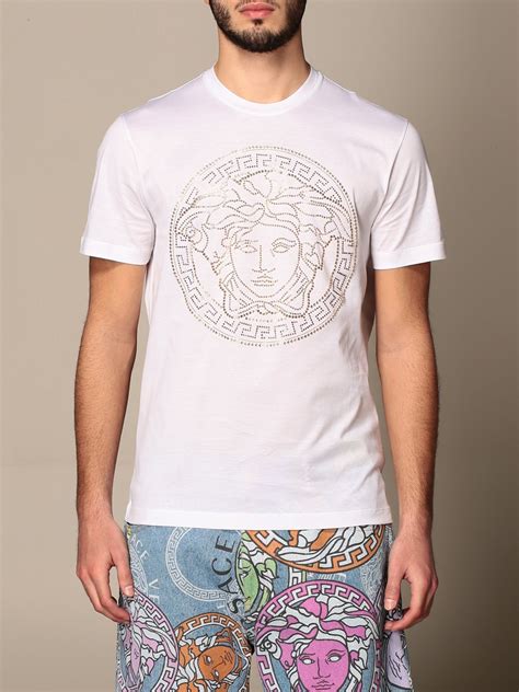 t shirt versace strass colorati|All T.